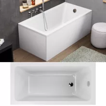 HD Line 140x70 cm hosszú egyenes akril kád lábbal, elő- és oldallappal