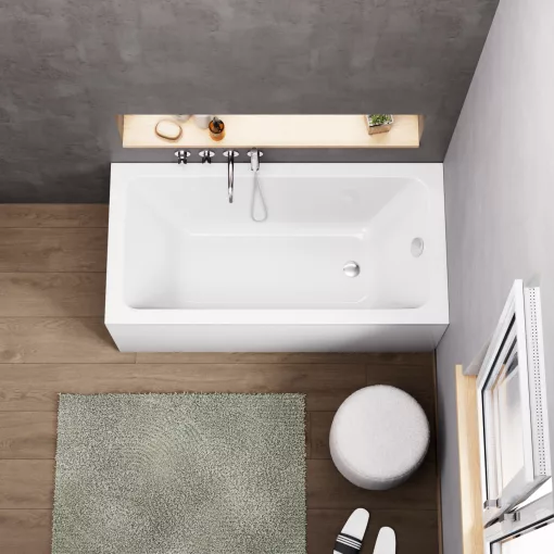 HD Line 140x70 cm hosszú egyenes akril kád lábbal, elő- és oldallappal