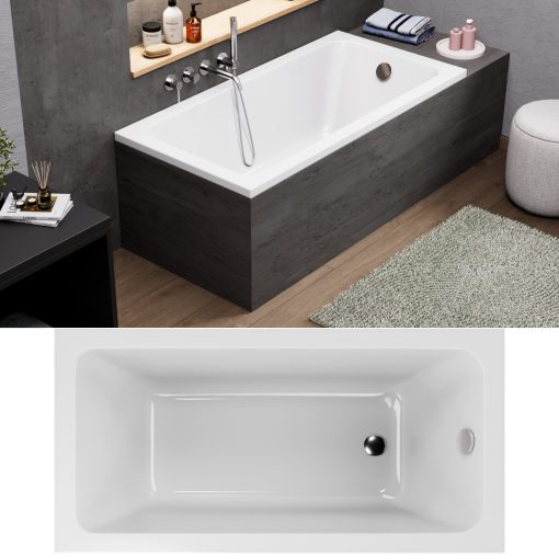 HD Line 140x70 cm hosszú egyenes akril kád