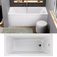 HD Line 150x70 cm hosszú egyenes akril kád lábbal és előlappal