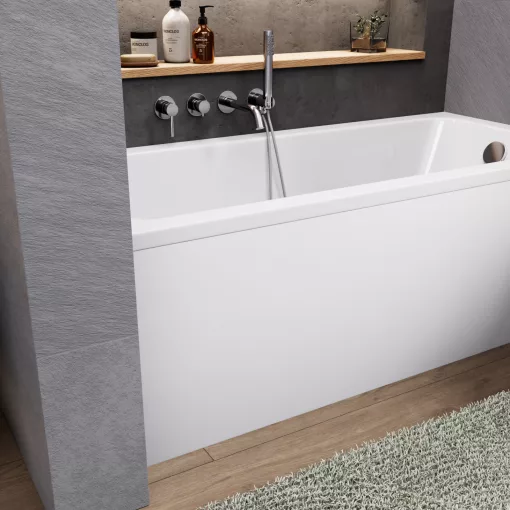 HD Line 150x70 cm hosszú egyenes akril kád lábbal és előlappal