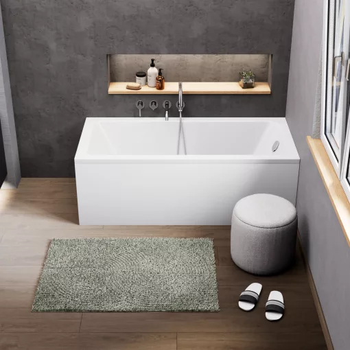 HD Line 150x70 cm hosszú egyenes akril kád lábbal, elő- és oldallappal