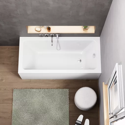 HD Line 150x70 cm hosszú egyenes akril kád lábbal, elő- és oldallappal