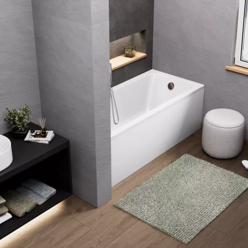 HD Line 160x70 cm hosszú egyenes akril kád lábbal és előlappal