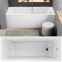 HD Line 170x70 cm hosszú egyenes akril kád lábbal és előlappal