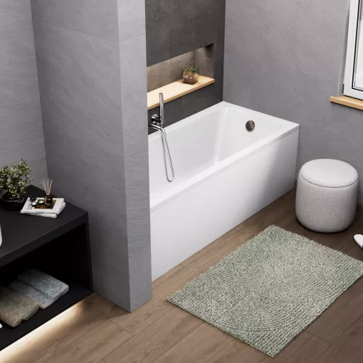 HD Line 170x70 cm hosszú egyenes akril kád lábbal és előlappal