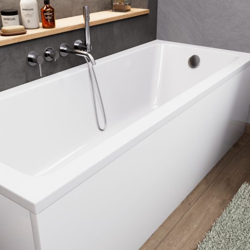 HD Line 170x70 cm hosszú egyenes akril kád lábbal, elő- és oldallappal