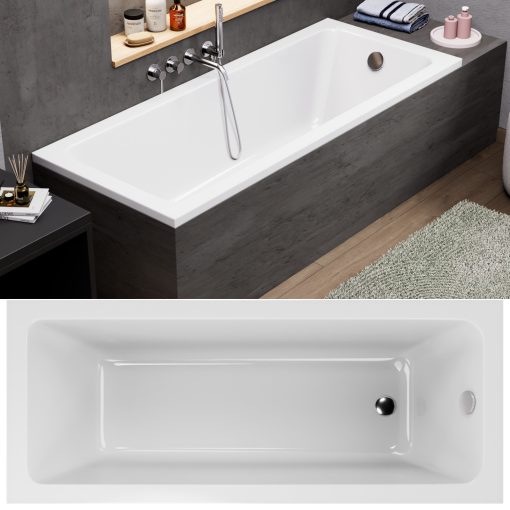 HD Line 170x70 cm hosszú egyenes akril kád lábbal