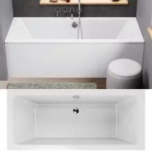 HD Harmony 170x75 cm hosszú egyenes akril kád lábbal és előlappal