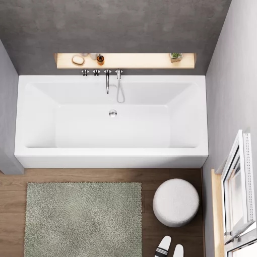 HD Harmony 170x75 cm hosszú egyenes akril kád lábbal és előlappal