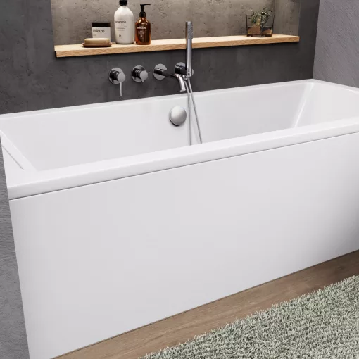 HD Harmony 170x75 cm hosszú egyenes akril kád lábbal és előlappal