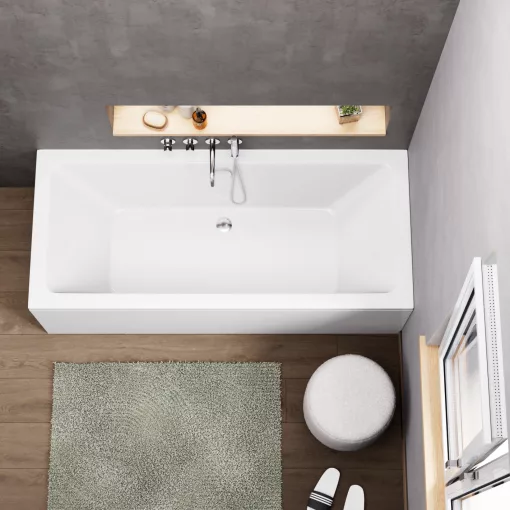 HD Harmony 170x75 cm hosszú egyenes akril kád lábbal, elő- és oldallappal