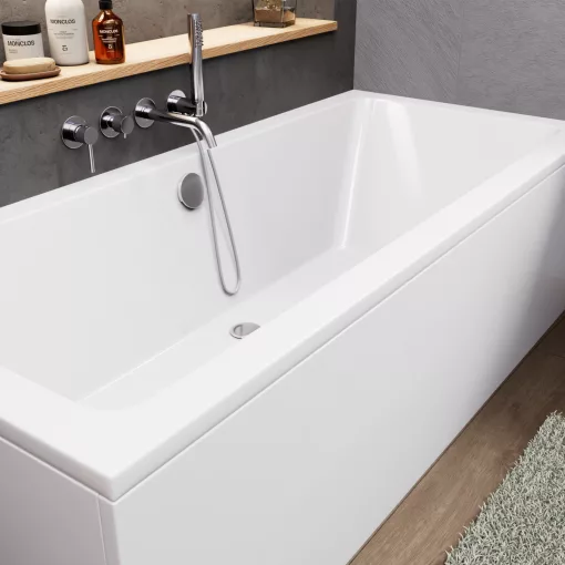 HD Harmony 170x75 cm hosszú egyenes akril kád lábbal, elő- és oldallappal