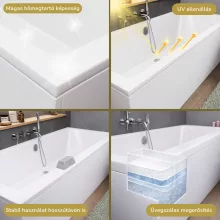 HD Harmony 170x75 cm hosszú egyenes akril kád lábbal, elő- és oldallappal