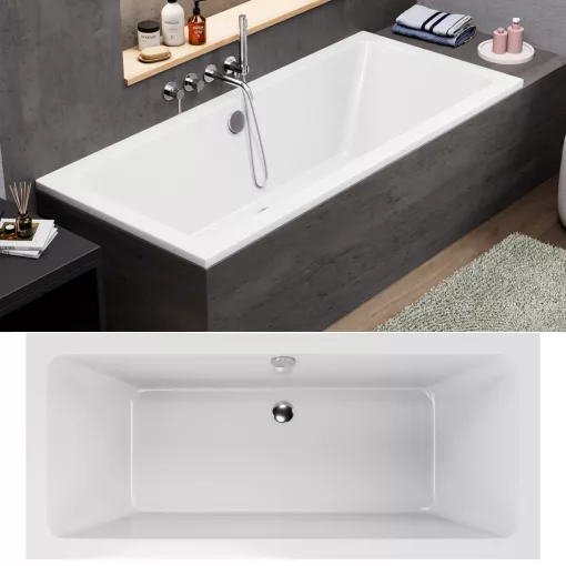 HD Harmony 170x75 cm hosszú egyenes akril kád lábbal