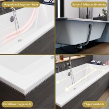 HD Harmony 170x75 cm hosszú egyenes akril kád