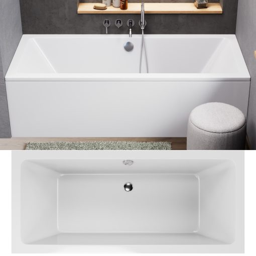 HD Harmony 180x80 cm hosszú egyenes akril kád lábbal és előlappal