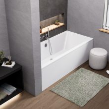 HD Harmony 180x80 cm hosszú egyenes akril kád lábbal és előlappal