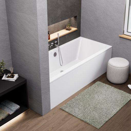 HD Harmony 180x80 cm hosszú egyenes akril kád lábbal és előlappal