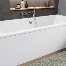 HD Harmony 180x80 cm hosszú egyenes akril kád lábbal és előlappal