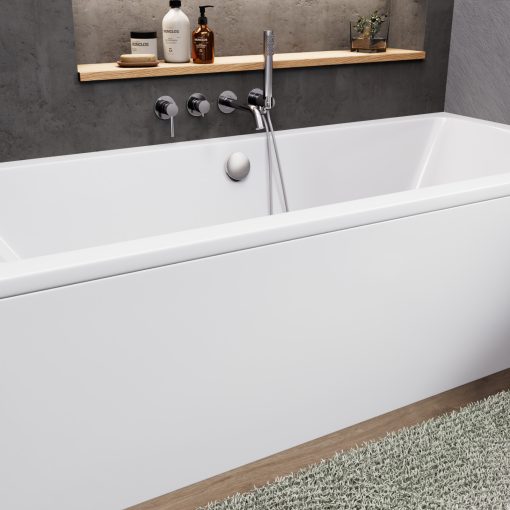 HD Harmony 180x80 cm hosszú egyenes akril kád lábbal és előlappal