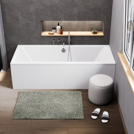 HD Harmony 180x80 cm hosszú egyenes akril kád lábbal, elő- és oldallappal