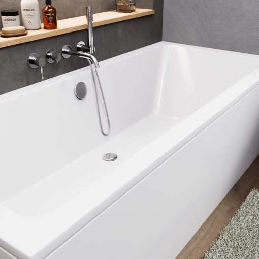 HD Harmony 180x80 cm hosszú egyenes akril kád lábbal, elő- és oldallappal