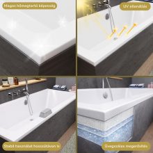 HD Harmony 180x80 cm hosszú egyenes akril kád lábbal