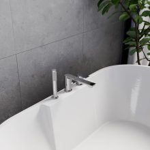 HD Econic Chrome íves perembe építhető 3-lyukú kádtöltő csaptelep