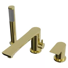 HD Econic Glossy Gold perembe építhető 3-lyukú kádtöltő csaptelep