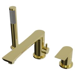   HD Econic Glossy Gold perembe építhető 3-lyukú kádtöltő csaptelep