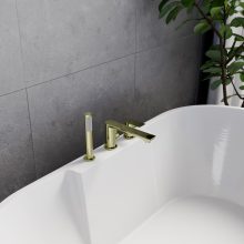 HD Econic Glossy Gold perembe építhető 3-lyukú kádtöltő csaptelep