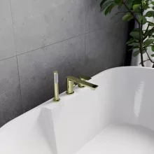 HD Econic Glossy Gold perembe építhető 3-lyukú kádtöltő csaptelep