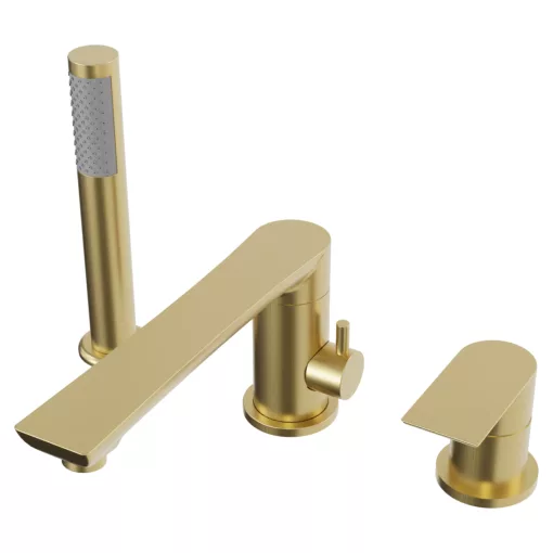 HD Econic Brushed Gold perembe építhető 3-lyukú kádtöltő csaptelep
