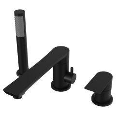   HD Econic Black perembe építhető 3-lyukú kádtöltő csaptelep