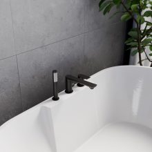 HD Econic Black perembe építhető 3-lyukú kádtöltő csaptelep