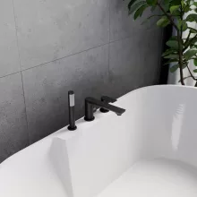 HD Econic Black perembe építhető 3-lyukú kádtöltő csaptelep