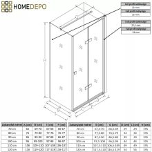 HD Felix "F" szögletes összecsukható nyílóajtós zuhanykabin 6 mm vastag vízlepergető biztonsági üveggel, krómozott elemekkel, 195 cm magas