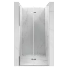 HD Felix 70/80/90/100/110 cm széles összecsukható zuhanyajtó 6 mm vastag vízlepergető biztonsági üveggel, krómozott elemekkel, 195 cm magas