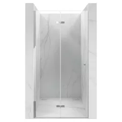   HD Felix 70/80/90/100/110 cm széles összecsukható zuhanyajtó 6 mm vastag vízlepergető biztonsági üveggel, krómozott elemekkel, 195 cm magas