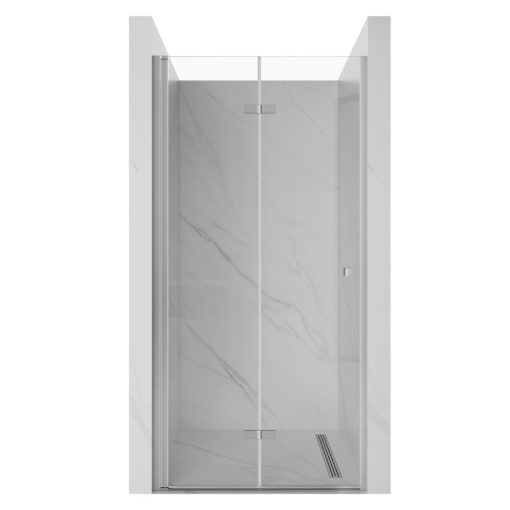 HD Felix 70/80/90/100/110 cm széles összecsukható zuhanyajtó 6 mm vastag vízlepergető biztonsági üveggel, krómozott elemekkel, 195 cm magas