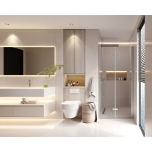 HD Felix 70/80/90/100/110 cm széles összecsukható zuhanyajtó 6 mm vastag vízlepergető biztonsági üveggel, krómozott elemekkel, 195 cm magas