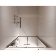 HD Felix 70/80/90/100/110 cm széles összecsukható zuhanyajtó 6 mm vastag vízlepergető biztonsági üveggel, krómozott elemekkel, 195 cm magas