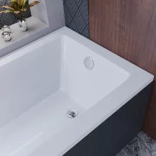 HD Flow Chrome Click-clack slim kádszifon szett, 57 cm hosszú, krómozott fém elemekkel