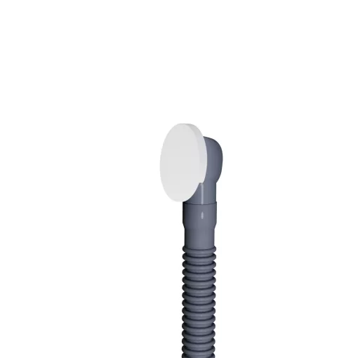 HD Flow Glossy White Click-clack slim kádszifon szett, 57 cm hosszú, fényes fehér fém elemekkel