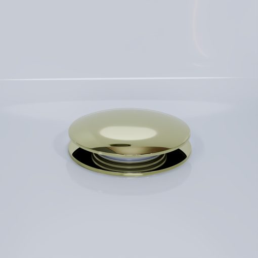 HD Flow Glossy Gold Click-clack slim kádszifon szett, 57 cm hosszú, fényes arany színű fém elemekkel