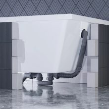 HD Flow Glossy Gold Click-clack slim kádszifon szett, 57 cm hosszú, fényes arany színű fém elemekkel