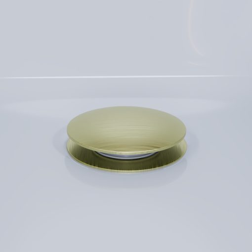 HD Flow Brushed Gold Click-clack slim kádszifon szett, 57 cm hosszú, szálcsiszolt arany színű fém elemekkel