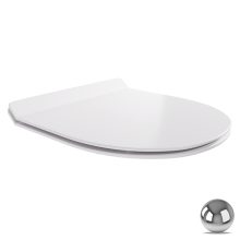 HD Slim "F" Glossy White WC tető fényes króm zsanérral