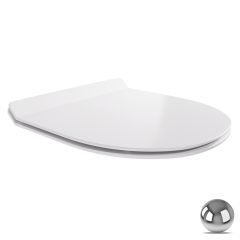   HD Slim "F" Glossy White WC tető fényes króm zsanérral
